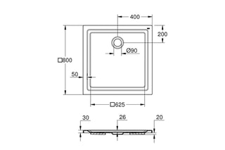 Receveur de douche en acrylique