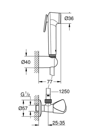 Conjunto mango de ducha íntima Tempesta-F Trigger Spray 30