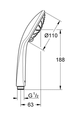 Mango de ducha - Euphoria 110