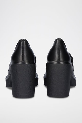 Mocassins met Hak - Zwart