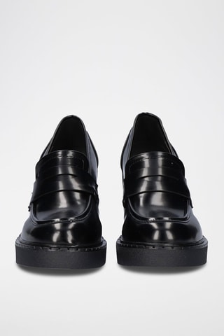 Mocassins met Hak - Zwart