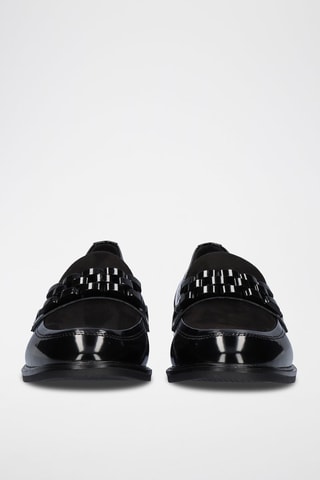 Gelakte Mocassins - Zwart