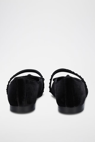 Nubuck Mary Janes - Zwart