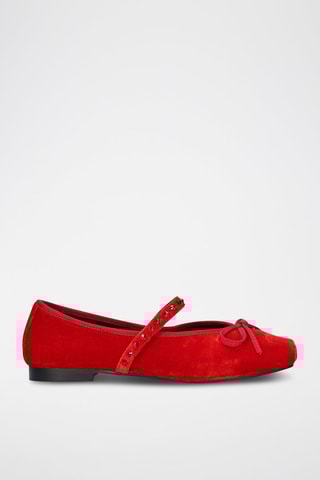 Nubuck Mary Janes - Rood