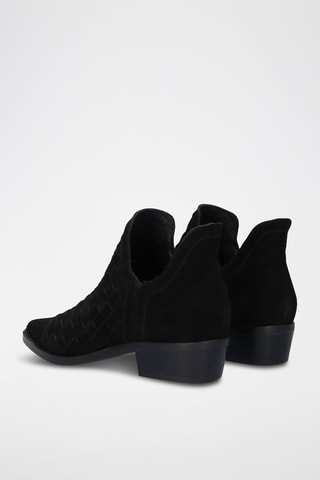 Leren Low Boots - Zwart