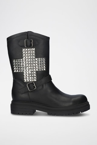 Leren Enkellaarzen - Zwart