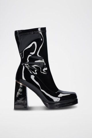 Gelakte Enkellaarzen - Zwart