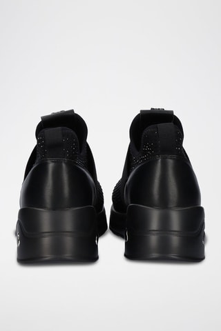 Slip-ons met Sleehak - Zwart