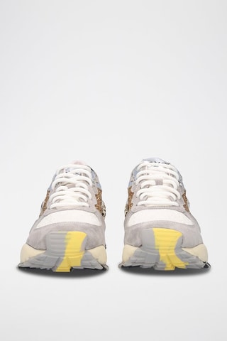 Leren Sneakers - Grijs en goudkleurig