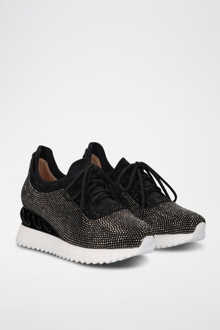 Sneakers met Sleehak  - zwart