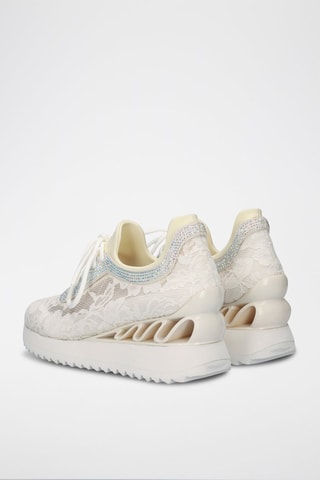 Sneakers met Sleehak - Wit