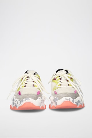 Leren Sneakers Wit en Grijs