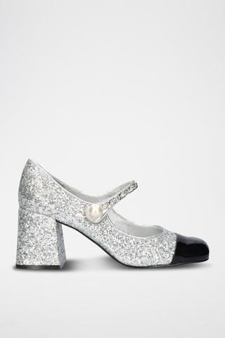 Mary Janes met Hak - Zilverkleurig