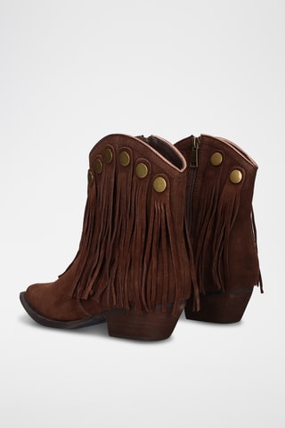 Stivaletti in pelle scamosciata - Marrone