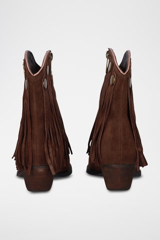 Stivaletti in pelle scamosciata - Marrone