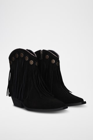 Nubuck Enkellaarzen - Zwart