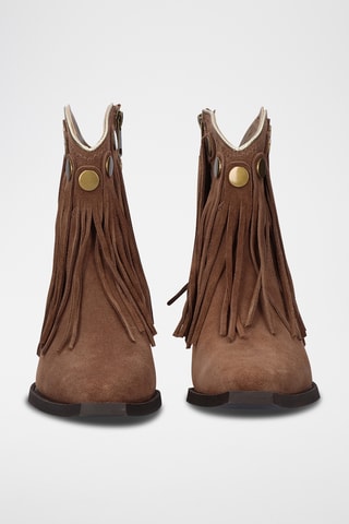 Stivaletti in pelle scamosciata - Taupe