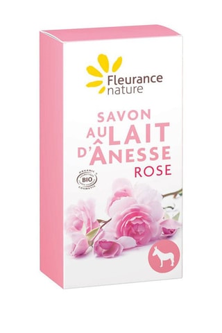 2 x Savon au lait d'ânesse à la rose bio  100 g