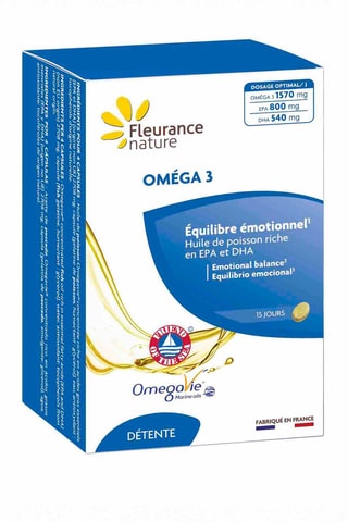 2 x Oméga 3 équilibre émotionnel - 60 capsules - Cure de 15 à 30 jours
