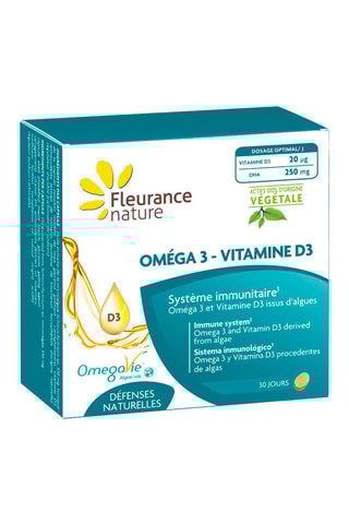 2 Oméga 3 - Vitamine D3 - 2 x 30 capsules - 2 cures de 30 jours