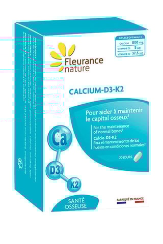 2 Calcium vitamines D3 K2 - 2 x 60 comprimés - 2 cures de 40 jours