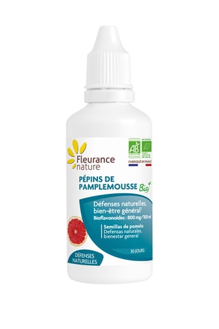 2 Extrait de pépins de pamplemousse bio défenses naturelles - 2 x 50 ml - 2 cures de 30 jours