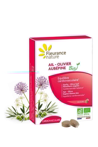 2 x Ail Olivier Aubépine bio - Equilibre cardiovasculaire - 60 comprimés - Cure de 30 jours