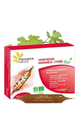 2 x Vigne rouge hamamélis cyprès bio en ampoules - Boîte de 10 ampoules