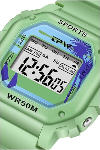Orologio digitale al quarzo in silicone Timex - Cronometro - Verde