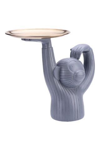 Statuetta in resina - Crazy Monkey - Grigio