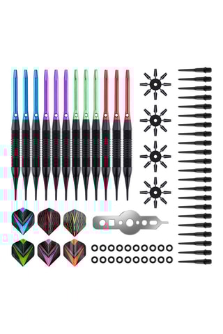 12 freccette De Faugères - Punta in plastica - 19 gr