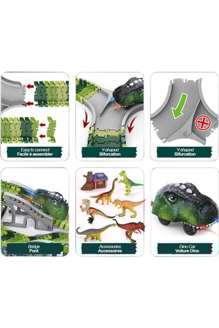 Circuito elettrico modulabile Univers Jurassic - 237 pezzi