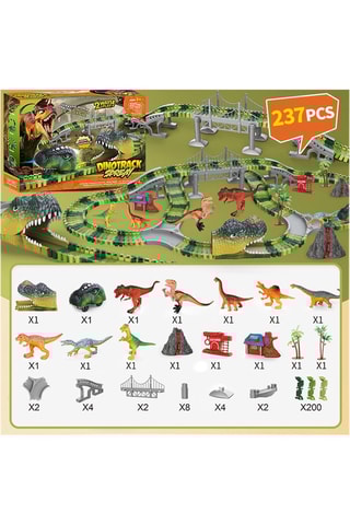 Circuito elettrico modulabile Univers Jurassic - 237 pezzi