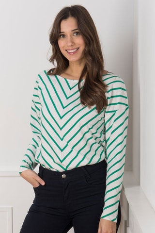 Camiseta - Blanco y verde