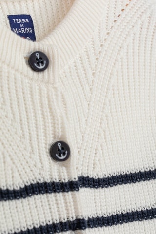 Vest Iseo - Wit en Indigoblauw - Terre de Marins