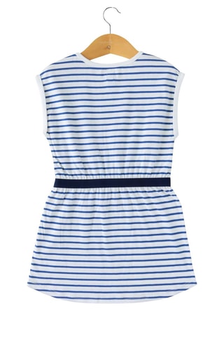 Vestido Pasca - Blanco e índigo