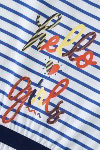 Vestido Pasca - Blanco e índigo