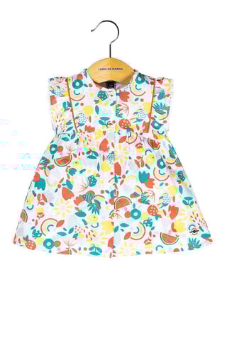 Vestido Loula - Blanco y azul - Terre de Marins