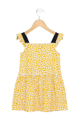 Vestido y cinta para el pelo Jarob - Blanco y amarillo - Terre de Marins