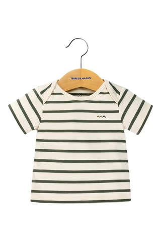 T-shirt Ecomixte - Ecru en Kaki - Terre de Marins