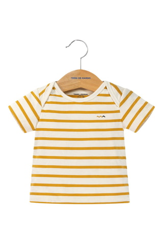 T-shirt Ecomixte - Ecru en Geel - Terre de Marins