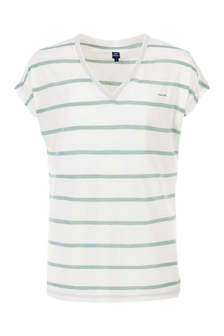 Camiseta Abe - Blanco y verde