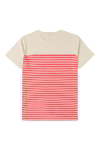 Camiseta Agaspar - Beige y coral