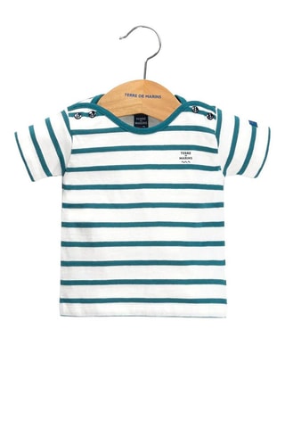 T-shirt Pestelan Wit en Blauw - Terre de Marins