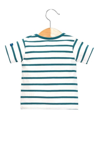 T-shirt Pestelan Wit en Blauw - Terre de Marins