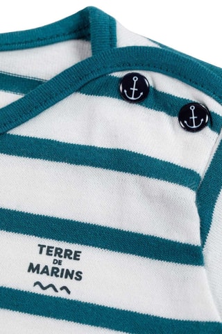 T-shirt Pestelan Wit en Blauw - Terre de Marins