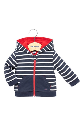 Sudadera con capucha Padenou - Índigo y blanco