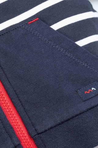 Sudadera con capucha Padenou - Índigo y blanco