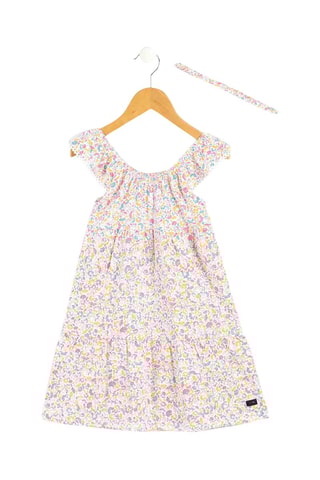 Vestido y cinta para el pelo Robyne - Fucsia y amarillo