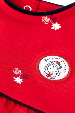 Vestido y leggings Zacaria - Rojo y azul marino 